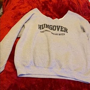 Graphic , long sleeve, drop shoulder sweater